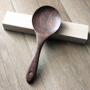 加厚黑胡桃木饭勺家用汤勺不粘米饭铲子木质电饭煲木头饭铲饭勺子