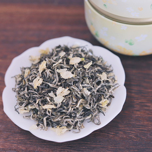 喜初中国茶蒙顶特级茉莉花茶飘雪清雅花香50克罐装伴手礼香片茶