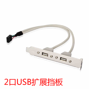 USB挡板线 主板USB扩展线 2口USB扩展挡板 后置挡板 USB杜邦接口