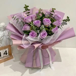 深圳紫玫瑰鲜花花束鲜花速递同城生日表白广州东莞珠海佛山配送店