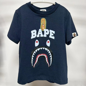 【国内现货软料】日本潮牌正品代购bape童装鲨鱼弹力短袖t恤圆领