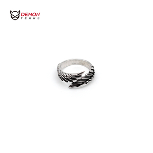 DEMONTEARS欧美复古风【天使翅膀】小众设计镀银戒指男女个性指环