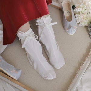 古风袜子罗袜古代女云袜穿汉服配的袜子长袜道袜古装袜男女表演