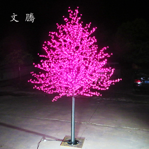 LED仿真樱花树灯户外庭院防水装饰彩灯喜庆节日装扮景观桃花树灯