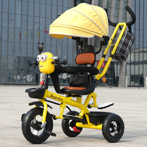 儿童三轮车脚踏车手推车1-3-6岁宝宝推车带音乐遛娃神器婴儿童车