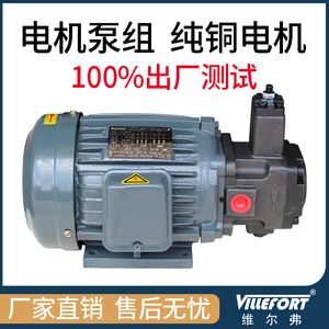 花键液压油泵电机组0.75KW+VP20 1.5KW+VP20 2.2KW台湾VILLEFORT