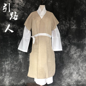 00bin2600淘宝孝服麻衣长款麻布丧服孝衫大褂披麻戴孝男女白事衣服
