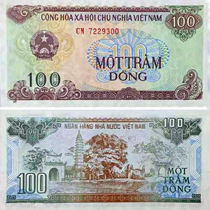 平缘全新unc越南100盾纸币普明塔亚洲外国钱币1991年老版收藏真品