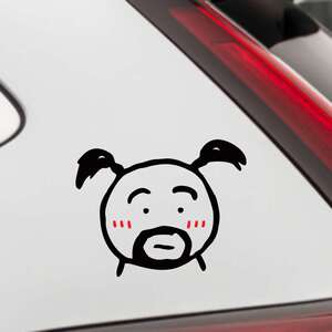 汽车油箱盖贴纸搞笑阿呆车贴改装后视镜贴个性可爱创意网红装饰贴