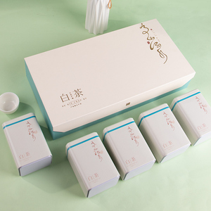 安吉白茶茶叶包装盒空礼盒半斤装奶白茶天目湖白茶铁盒空盒子定制