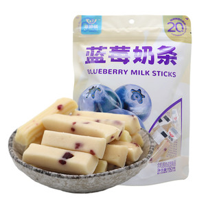 草原情内蒙古特产蓝莓奶条奶酪奶干奶酥奶乳制品150g独立装 3袋