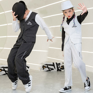 00思锴贝贝淘宝习舞堂儿童locking街舞演出服套装女童嘻哈锁舞小