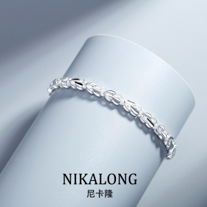 999纯银手链女手镯女生2022年新款女足银手饰520情人节礼物送女友