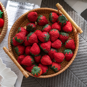仿真水果假草莓模型美食拍照道具玩具样板间面包店面橱窗装饰摆件