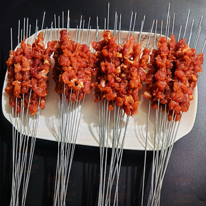 一次性烧烤签子铁签羊肉串烤肉商用打包外卖铁烧烤签子厂家烧烤针