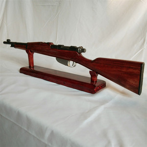 带支架实木98k道具模型 木质手工汉阳造步枪道具摆件装饰不可发射