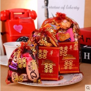 婚庆2018喜糖袋喜糖包装创意喜糖盒盒子个性红色纱袋喜蛋袋糖果袋