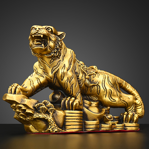 上山虎摆件纯铜