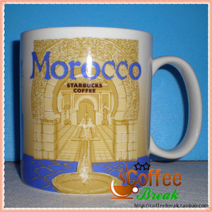 正品 星巴克杯子 城市马克杯 16盎司摩洛哥王国Morocco国家马克杯