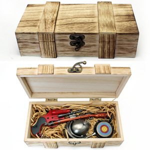 绝地大逃杀吃鸡玩具落地成盒木盒三级头98k狙击枪钥匙扣合金武器