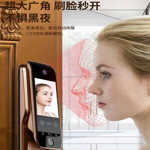 品牌指纹解锁3d人脸识别智能门锁扫脸刷脸掌纹识别解锁电子门锁