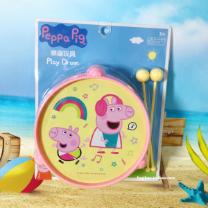 香港peppapig佩琪小猪佩奇儿童敲打鼓宝宝拍鼓打击乐器玩具男女孩