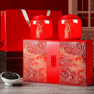 古洪 新茶锦绣红色双瓷罐金骏眉300克 武夷山红茶茶叶桐木关送礼