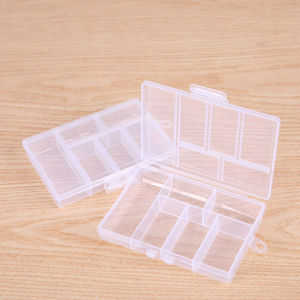 6格固定透明塑料盒饰品耳环项链收纳盒螺丝工具储物首饰盒渔具盒