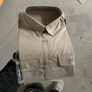 老库存87女米黄衬衣 女纯棉老式纯色衬衫军迷用品正装长袖单上衣