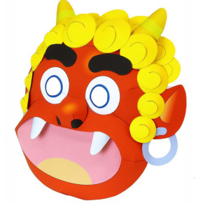 卡通万圣节鬼脸面具头饰立体3d纸模diy手工制作儿童折纸益智玩具