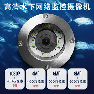 哈克思特hk90a高清网络水下摄像机头泳池海底监控探测直播poe无线