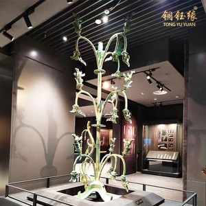 山海经建木三星堆纪念品青铜通天神树仿古青铜器落地摆件古玩收藏