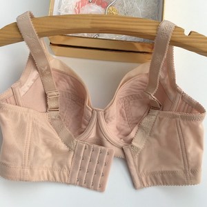 妈妈胸罩内衣超薄中年四排扣40岁到50岁女人有钢圈的黑色薄款