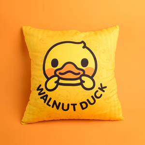walnutduck英伦小黄鸭可爱卡通抱枕靠垫汽车沙发靠垫办公室腰靠枕