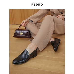 pedro乐福鞋女鞋学院风单鞋低跟皮鞋英伦鞋pw1-6660
