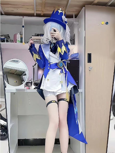 原神芙卡洛斯枫丹cos服水神芙宁娜cosplay女假发鞋子二次元黑芙