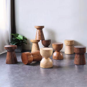 民宿酒店实木墩子创意原木树桩木桩木墩木凳小圆边几角几装饰木墩