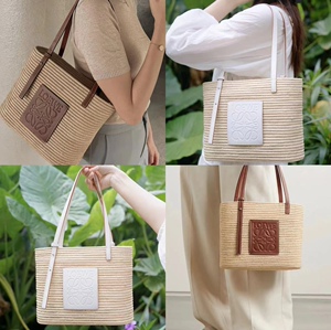 loewe罗意威盒子草编包小号 直播代购