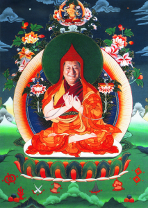 法王晋美彭措画像 照片打印塑封 高清藏传佛教法王如意宝佛像画