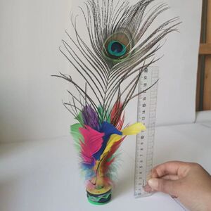 孔雀翎毛毽子小学生专用高颜值网红鸡毛毽子比赛专用