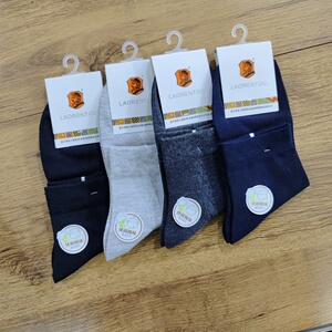 5双装 老人头袜子男春夏薄棉中筒网眼透气袜子舒适吸汗简约