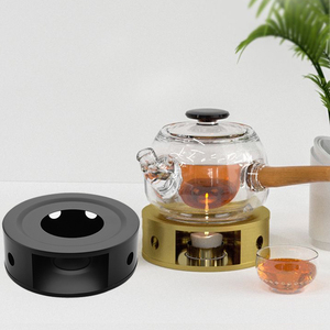 不锈钢温茶器蜡烛加热暖茶器茶壶煮花茶炉加热炉牛奶咖啡加热底座