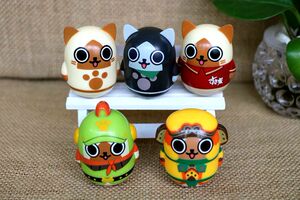 日本sukiya 食其家正品 怪物猎人 不倒翁 儿童玩具 可爱场景玩具