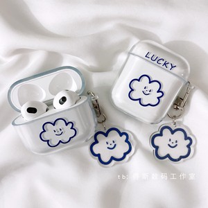 韩风lucky云朵适用苹果AirPodsPro2代保护壳1/3蓝牙耳机套软硅胶