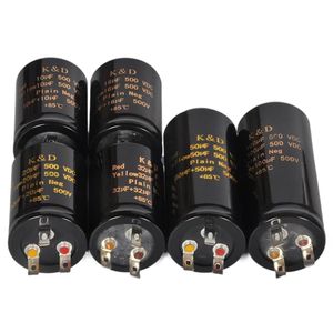 500V高压电解质电容器10UF/16UF/20UF/32UF/50UF/100+100UF+85°C