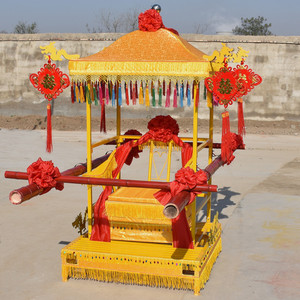 花轿婚庆红色中式八抬大轿结婚轿子龙椅步撵婚庆道具厂家直销定做