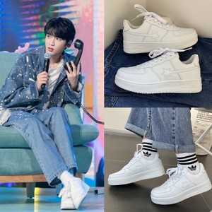 时代少年团同款鞋刘耀文同款严浩翔易烊千玺小众百搭运动小白鞋