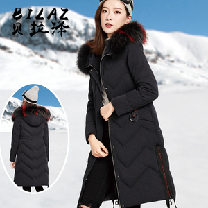 贝拉泽1908羽绒服九成品2021秋冬女中长年轻款翻新定做加工半成品