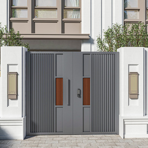 铁艺别墅双开门不锈钢户外庭院门百叶花园单开门铝艺别墅院子大门