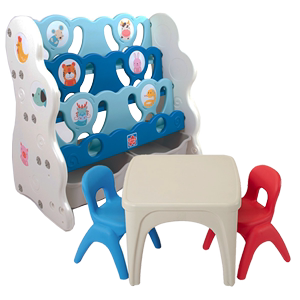 高思维多功能儿童书架凳子婴幼儿储物桌椅玩具学习书籍读物整理柜